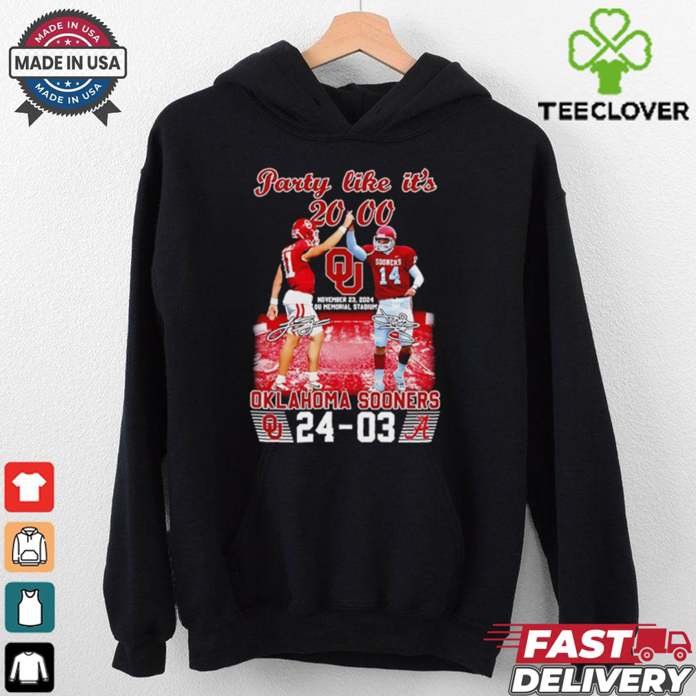 Party like it’s 2000 Oklahoma Sooners shirt Party like it’s 2000 Oklahoma Sooners shirt