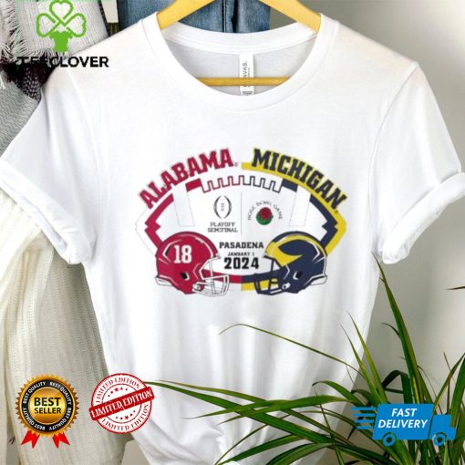 Pasadena Rose Bowl Game 2024 Playoff Semifinal Michigan Wolverines Vs Alabama Crimson Tide Shirt