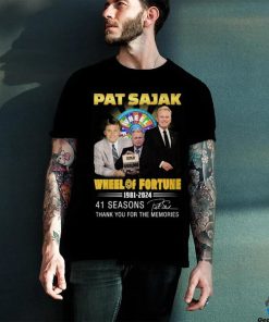 Pat Sajak Wheel Of Fortune 1981 2024 41 Seasons Thank You For The Memories T Shirt