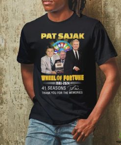 Pat Sajak Wheel Of Fortune 1981 2024 41 Seasons Thank You For The Memories T Shirt