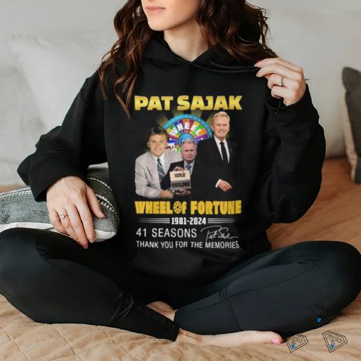 Pat Sajak Wheel Of Fortune 1981 2024 41 Seasons Thank You For The Memories T Shirt