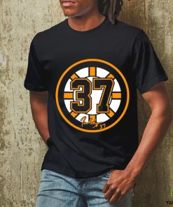 Patrice Bergeron Boston Bruins number 37 signature logo shirt 1 Patrice Bergeron Boston Bruins number 37 signature logo shirt