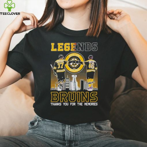 Patrice Bergeron and David Krejci Legends Bruins thanks you for the memories hoodie, sweater, longsleeve, shirt v-neck, t-shirt