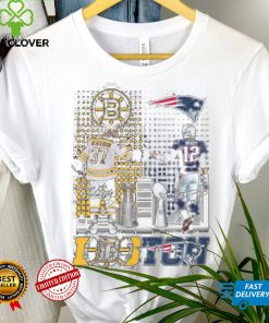 Patrice Bergeron and Tom Brady Boston City of Champions signatures shirt