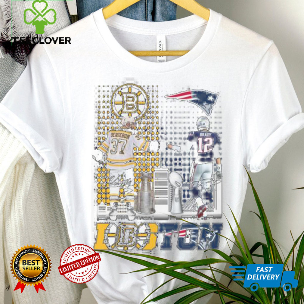 Official Patrice Bergeron and Tom Brady Boston City of Champions