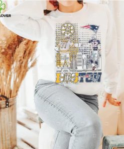 Patrice Bergeron and Tom Brady Boston City of Champions signatures shirt