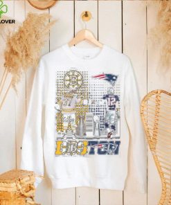 Patrice Bergeron and Tom Brady Boston City of Champions signatures shirt