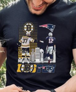 Patrice Bergeron and Tom Brady Boston City of Champions signatures shirt 2 Patrice Bergeron and Tom Brady Boston City of Champions signatures shirt