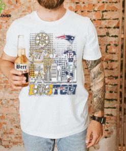 Patrice Bergeron and Tom Brady Boston City of Champions signatures shirt