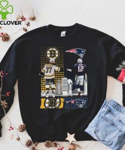Patrice Bergeron and Tom Brady Boston City of Champions signatures shirt 4 Patrice Bergeron and Tom Brady Boston City of Champions signatures shirt