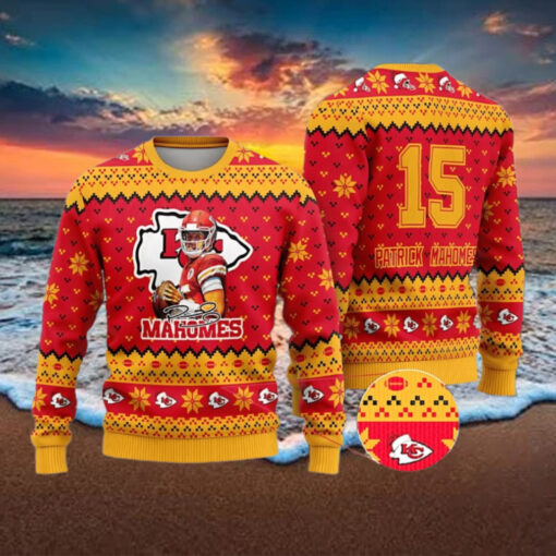 Patrick Mahomes 15 Ugly Christmas Sweater