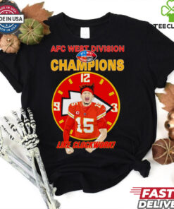Patrick Mahomes AFC West Champions like clockwork graphic shirt
