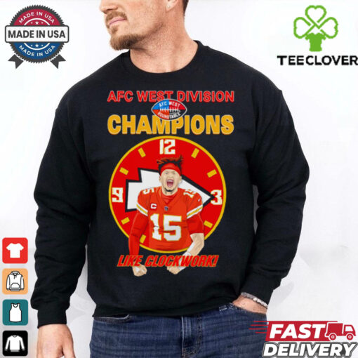 Patrick Mahomes AFC West Champions like clockwork graphic shirt