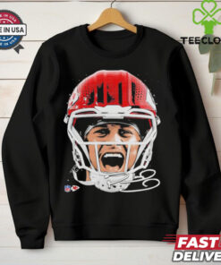 Patrick Mahomes Kansas City Chiefs NFL football big face signature graphic shirt