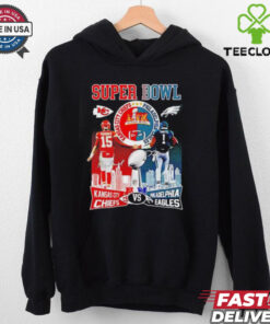 Patrick Mahomes Kansas City Chiefs vs Jalen Hurts Philadelphia Eagles Super Bowl LIX shirt