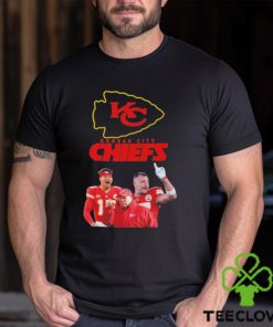 Patrick Mahomes Travis Kelce and Andy Reid Kansas City Chiefs Super Bowl LVIII 2024 Shirt