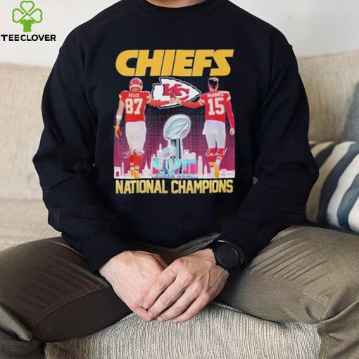 Patrick Mahomes and Travis Kelce Kansas City Chiefs National Champions Shirt