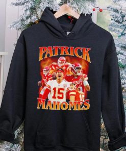 Patrick Mahomes number 15 Kansas City Chiefs football player portrait lightning hoodie, sweater, longsleeve, shirt v-neck, t-shirt