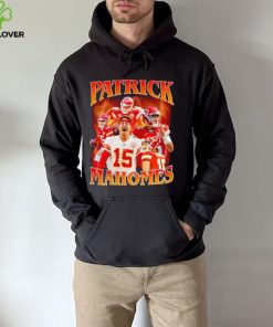 Patrick Mahomes number 15 Kansas City Chiefs football player portrait lightning hoodie, sweater, longsleeve, shirt v-neck, t-shirt