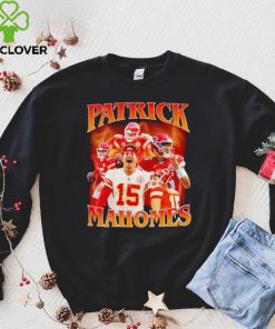 Patrick Mahomes number 15 Kansas City Chiefs football player portrait lightning hoodie, sweater, longsleeve, shirt v-neck, t-shirt