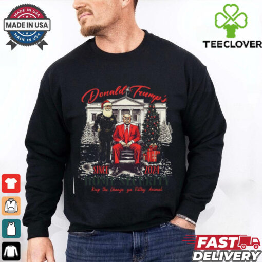 Patriot Pride Men_s Funny Trump Home Security Since 2024 Short Sleeve T Shirt