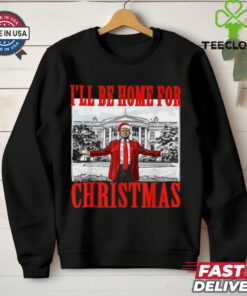 Patriot Pride Men_s Funny Trump I_ll Be Home For Christmas Short Sleeve T Shirt