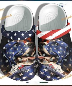 Patriotic Beagle Dog Crocs 4th of July Personalized Shoes