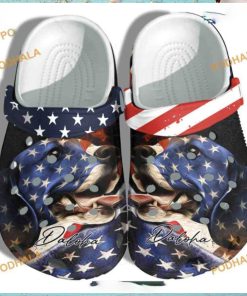 Patriotic Beagle Dog Crocs 4th of July Personalized Shoes