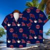 Detroit Tigers Tropical Navy Hawaiian Shirt With White Orange Floral Patterns