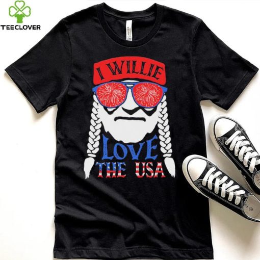 Patriotic Distressed Vintage I Willie N Love The Usa Willie Nelson Shirt