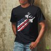 Patriotic Fighter Jet Airplane American Flag Vintage T Shirt