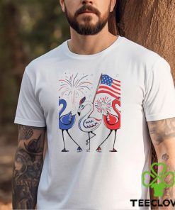 Patriotic Flamingo American flag 4th of July shirt