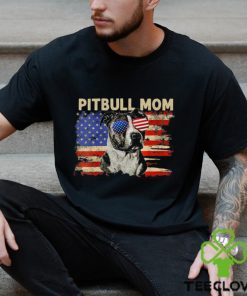 Patriotic Pitbull Mom 4th Of July American Flag USA Shirt