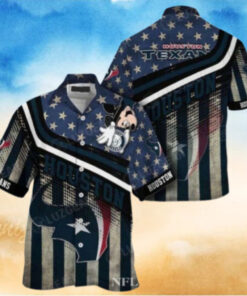 Patriotic Star Spangled Houston Texans Mickey Hawaiian Shirt