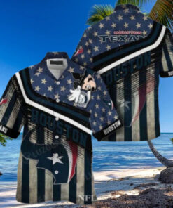 Patriotic Star Spangled Houston Texans Mickey Hawaiian Shirt