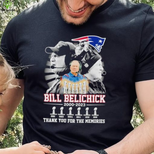 Patriots Bill Belichick 2000 2023 thank you for the memories hoodie, sweater, longsleeve, shirt v-neck, t-shirt