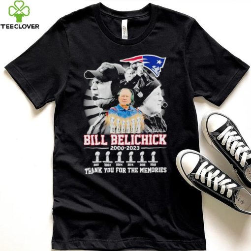 Patriots Bill Belichick 2000 2023 thank you for the memories hoodie, sweater, longsleeve, shirt v-neck, t-shirt