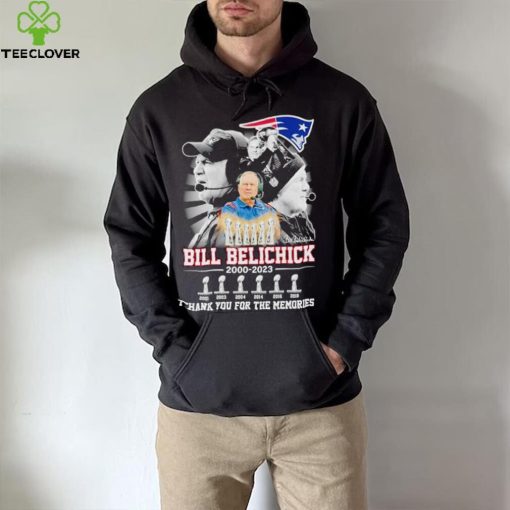 Patriots Bill Belichick 2000 2023 thank you for the memories hoodie, sweater, longsleeve, shirt v-neck, t-shirt