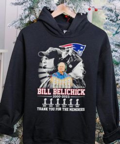 Patriots Bill Belichick 2000 2023 thank you for the memories hoodie, sweater, longsleeve, shirt v-neck, t-shirt