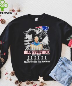 Patriots Bill Belichick 2000 2023 thank you for the memories hoodie, sweater, longsleeve, shirt v-neck, t-shirt