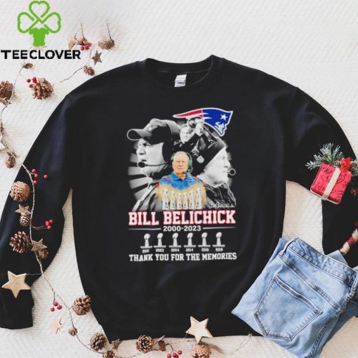 Patriots Bill Belichick 2000 2023 thank you for the memories hoodie, sweater, longsleeve, shirt v-neck, t-shirt