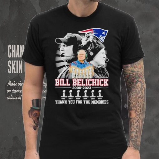 Patriots Bill Belichick 2000 2023 thank you for the memories hoodie, sweater, longsleeve, shirt v-neck, t-shirt