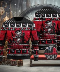 Patriots Jack Skellington Halloween Knitted Ugly Christmas Sweater