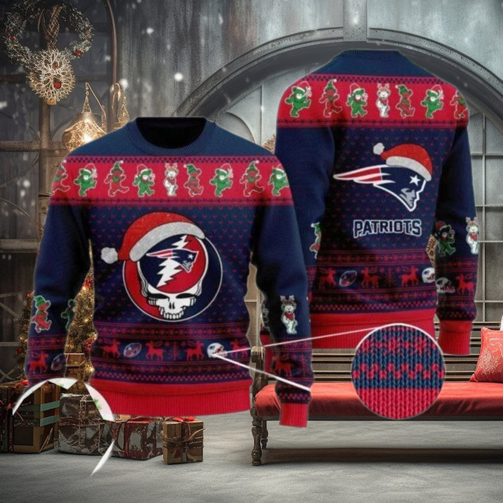Patriots Logo New England Football Team Xmas Gift Ugly Christmas Sweater Custom Holiday Patriots Logo New England Football Team Xmas Gift Ugly Christmas Sweater Custom Holiday