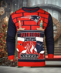 Patriots Logo New England Football Team Xmas Gift Ugly Christmas Sweater Custom Men