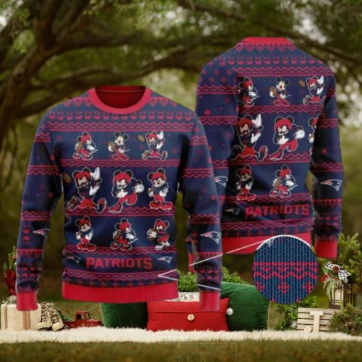 Patriots Mickey Mouse Knitted Ugly Christmas Sweater