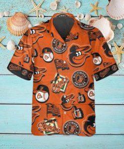 Pattern Logo Baltimore Orioles Hawaiian Shirt, MLB Hawaiian Shirt