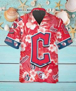 Pattern Logo Cleveland Guardians Hawaiian Shirt, Cleveland Guardians Aloha Shirt, MLB Hawaiian Shirt