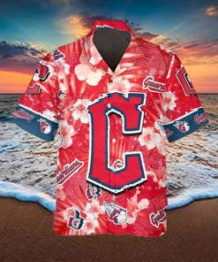 Pattern Logo Cleveland Guardians Hawaiian Shirt, Cleveland Guardians Aloha Shirt, MLB Hawaiian Shirt