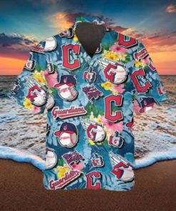 Pattern Logo Cleveland Guardians Hawaiian Shirt, MLB Hawaiian Shirt